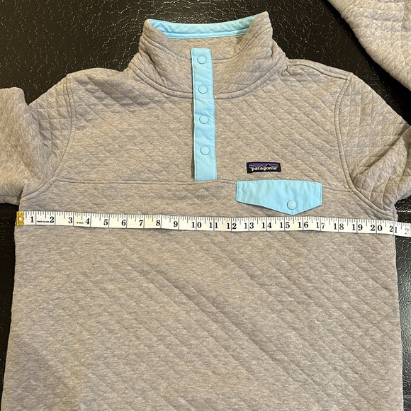 Patagonia Organic Cotton Quilted Snap T Pullover Sweater Gray | Size M Women’s - Picture 7 of 12